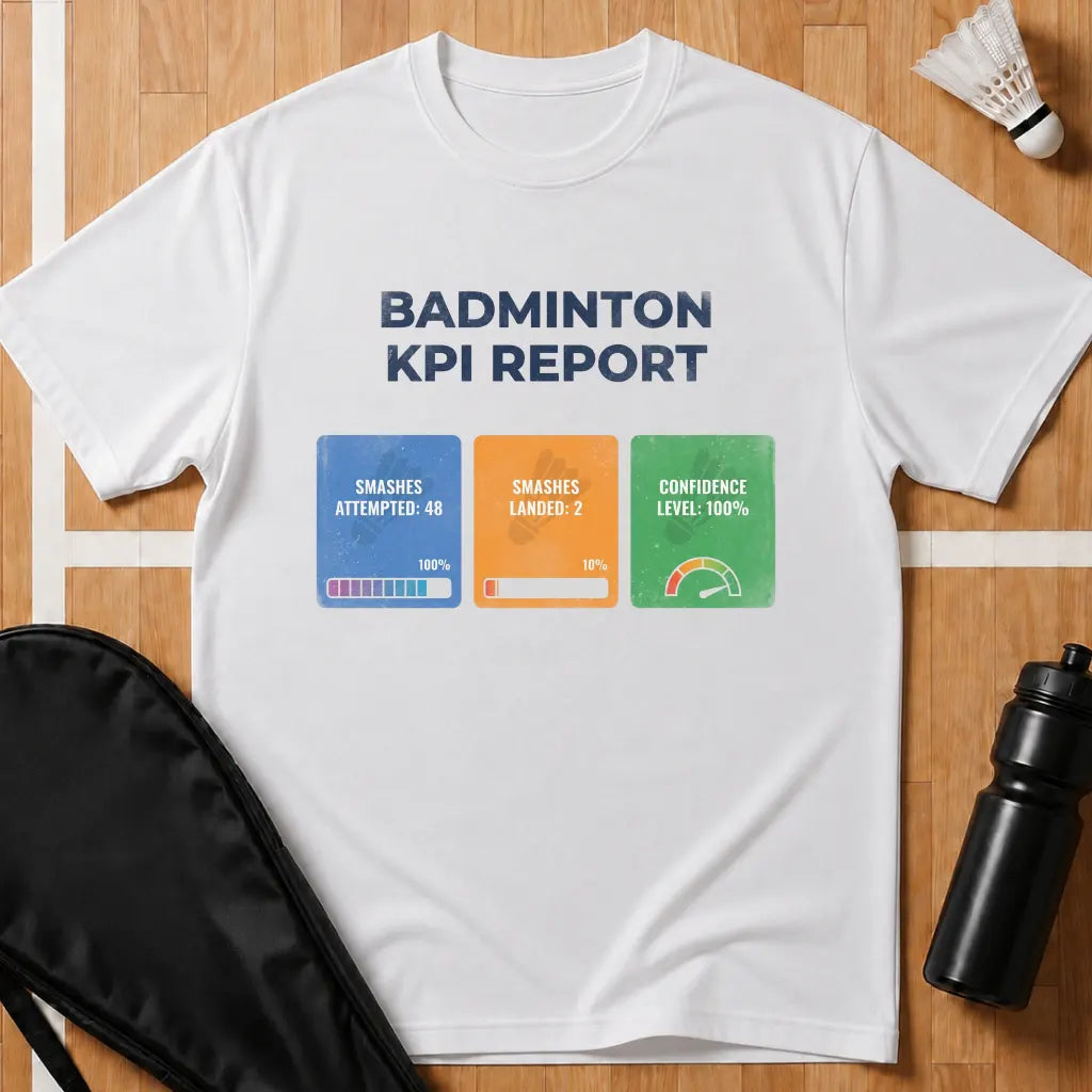 Badminton KPI Report T-Shirt