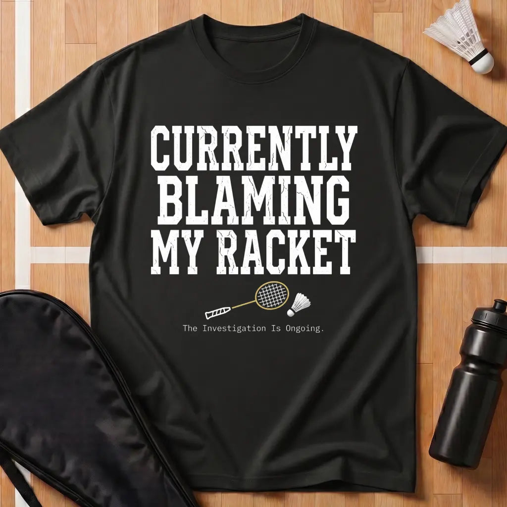 Currently Blaming My Racket T-Shirt