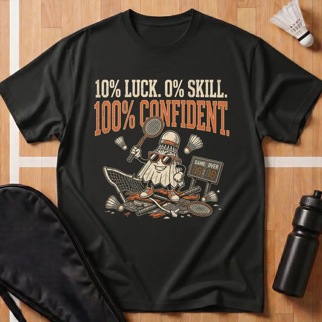 10% Luck 0% Skill 100% Confident T-Shirt