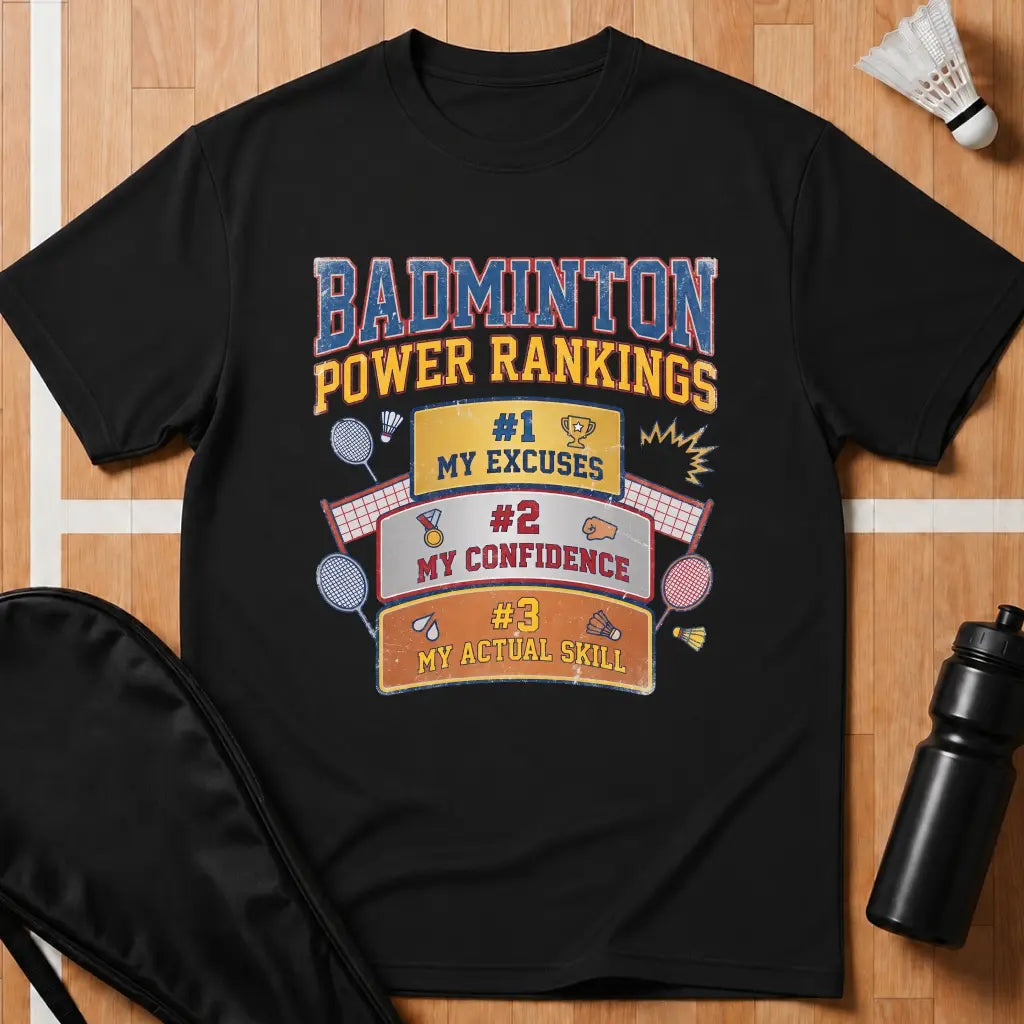 Badminton Power Rankings T-Shirt