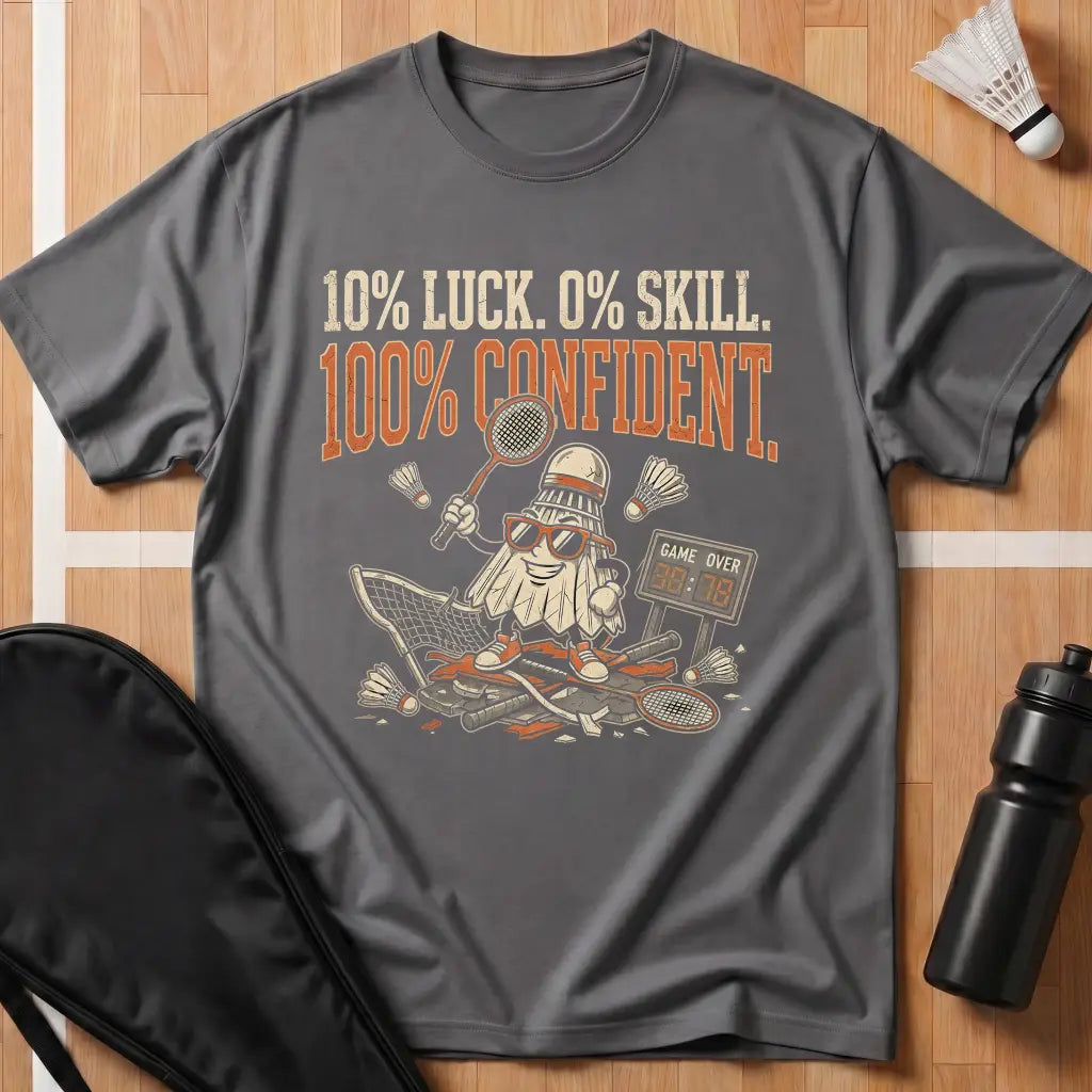 10% Luck 0% Skill 100% Confident T-Shirt
