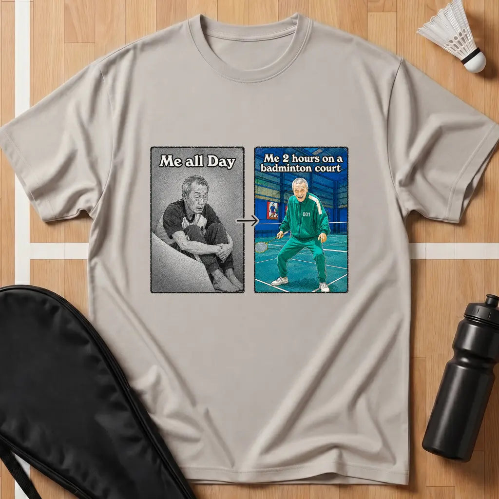 Me 2h On A Badminton Court T-Shirt