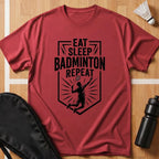 Eat Sleep Badminton Repeat T-Shirt