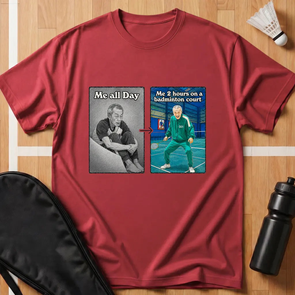 Me 2h On A Badminton Court T-Shirt