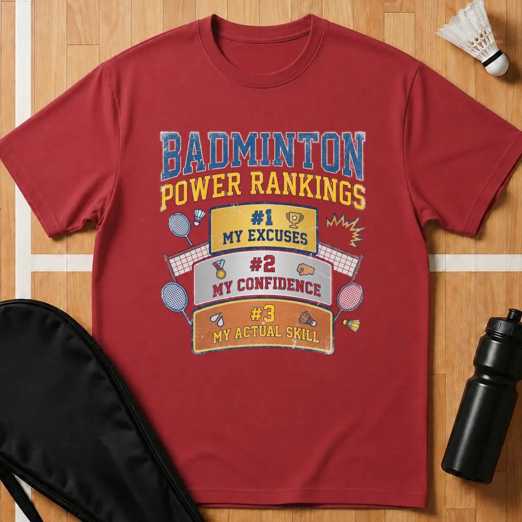 Badminton Power Rankings T-Shirt