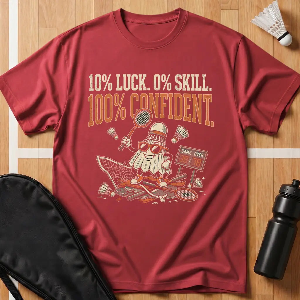 10% Luck 0% Skill 100% Confident T-Shirt