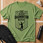 Eat Sleep Badminton Repeat T-Shirt