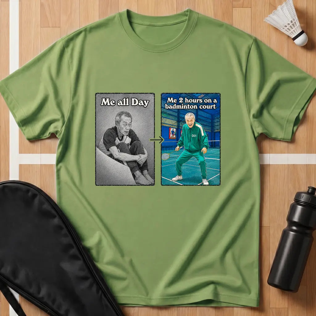 Me 2h On A Badminton Court T-Shirt