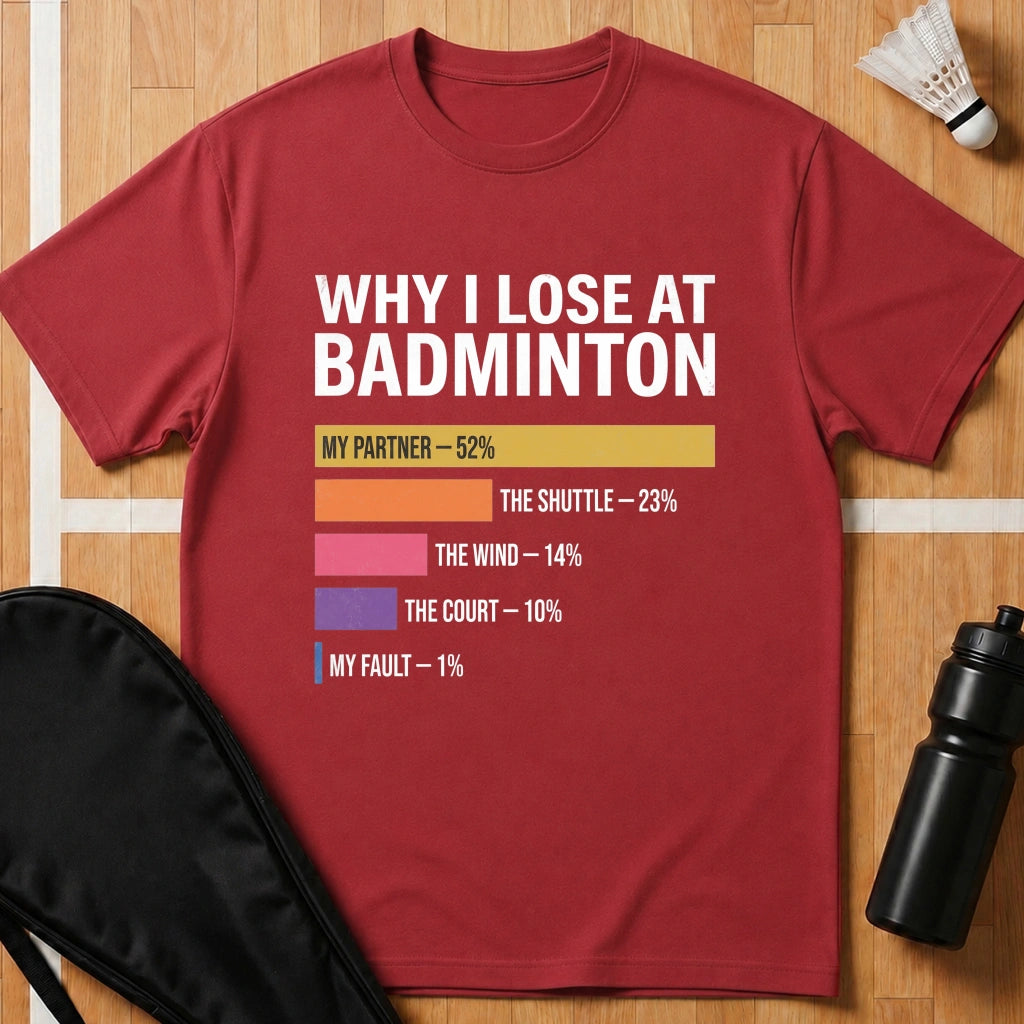 Why I Lose at Badminton T-Shirt
