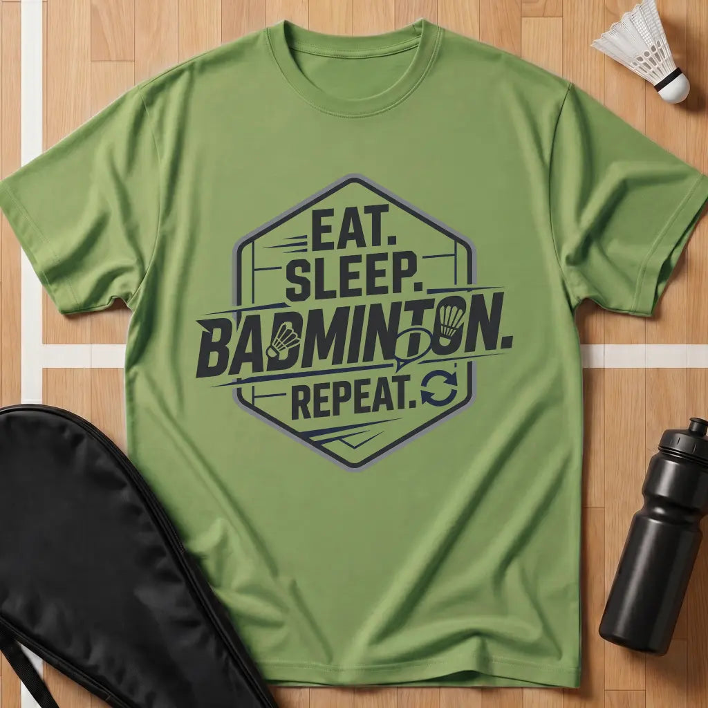Eat Sleep Badminton Repeat T-Shirt