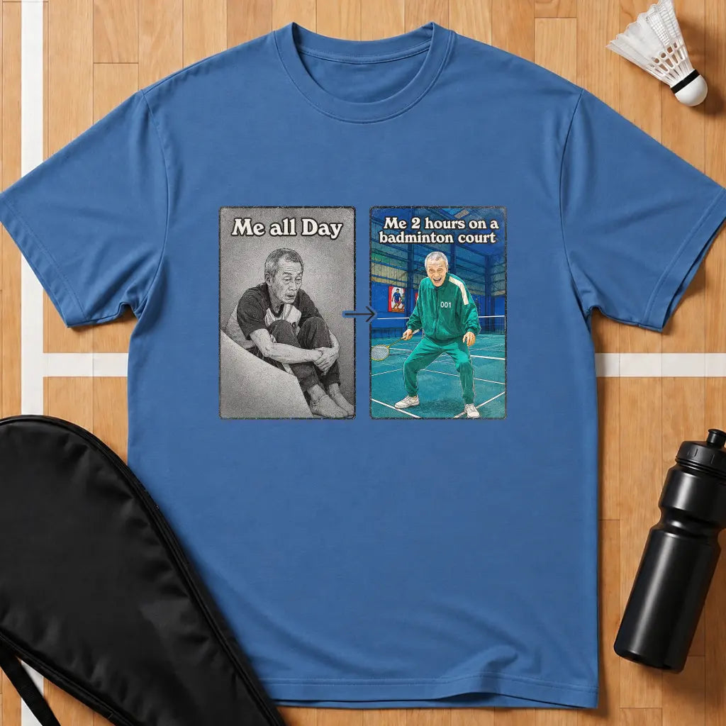 Me 2h On A Badminton Court T-Shirt
