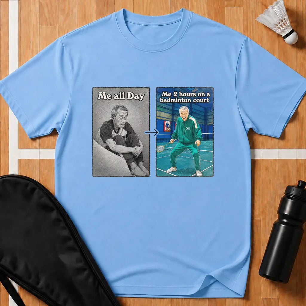 Me 2h On A Badminton Court T-Shirt