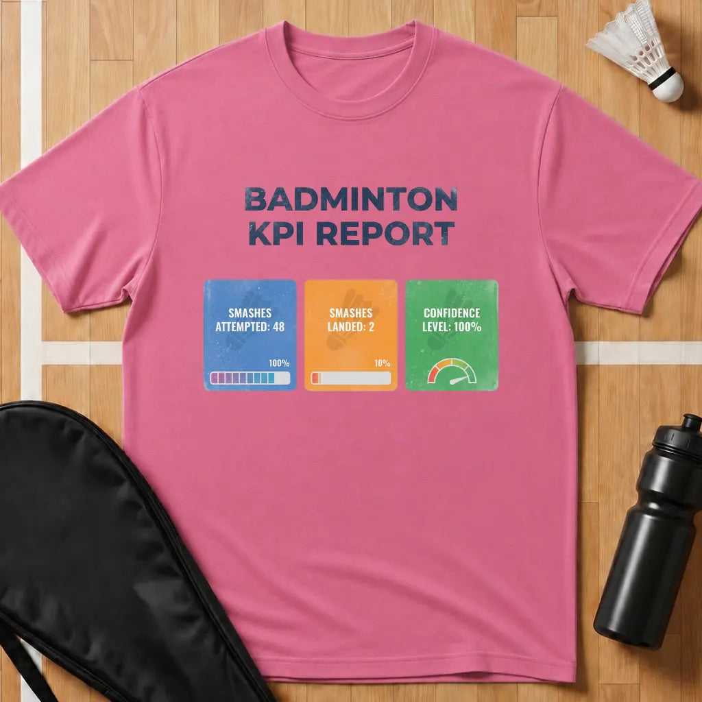 Badminton KPI Report T-Shirt