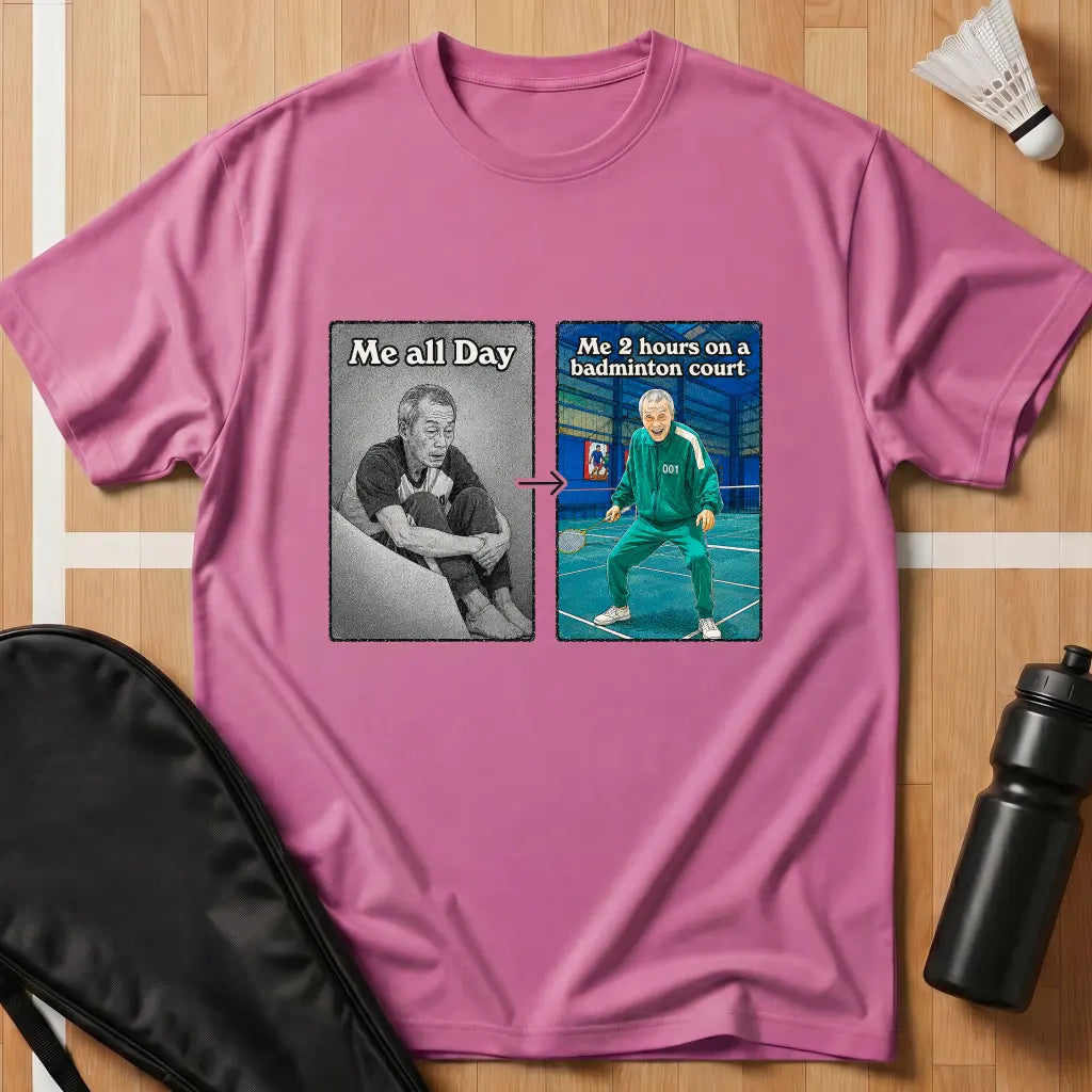 Me 2h On A Badminton Court T-Shirt