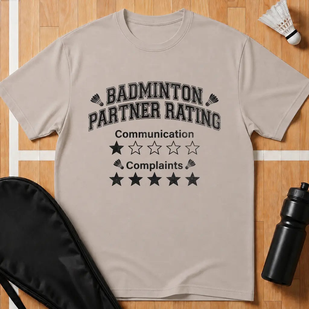 Badminton Partner Rating T-Shirt