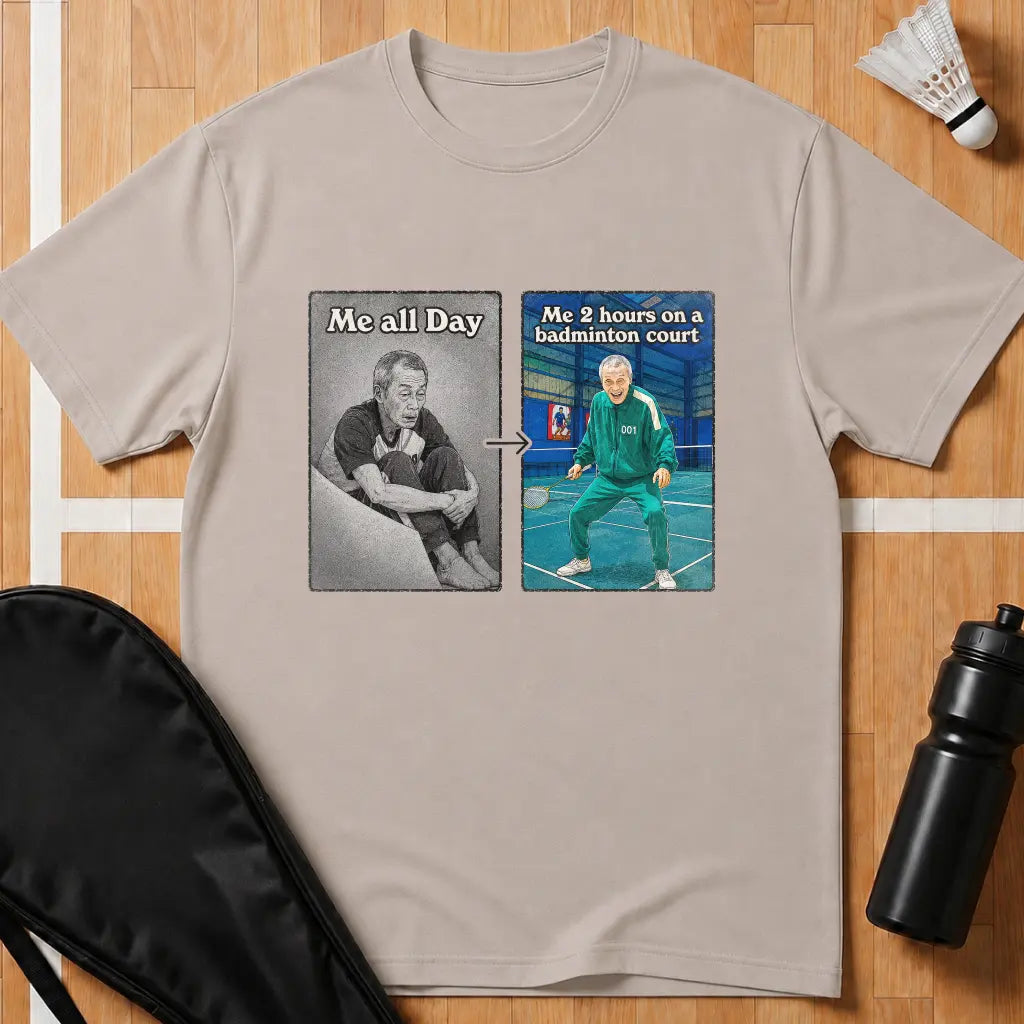 Me 2h On A Badminton Court T-Shirt