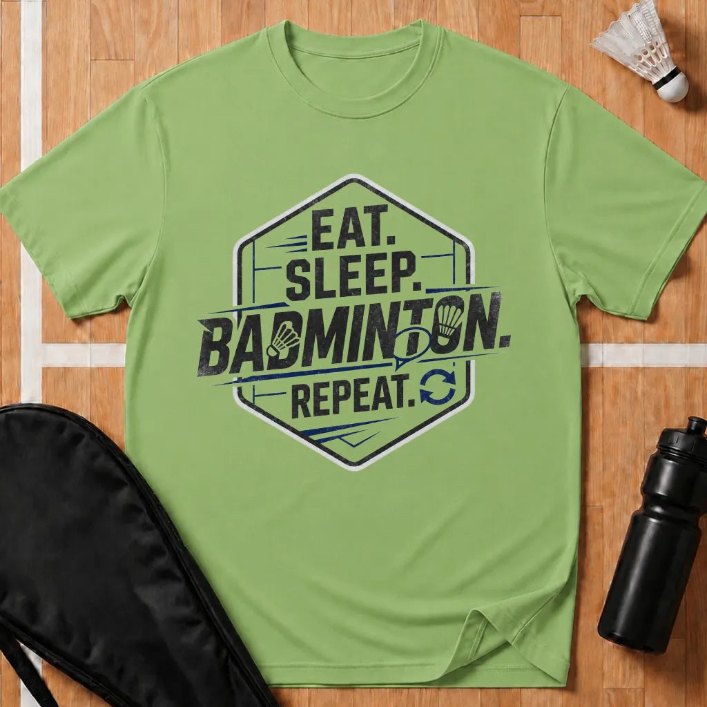 Eat Sleep Badminton Repeat T-Shirt