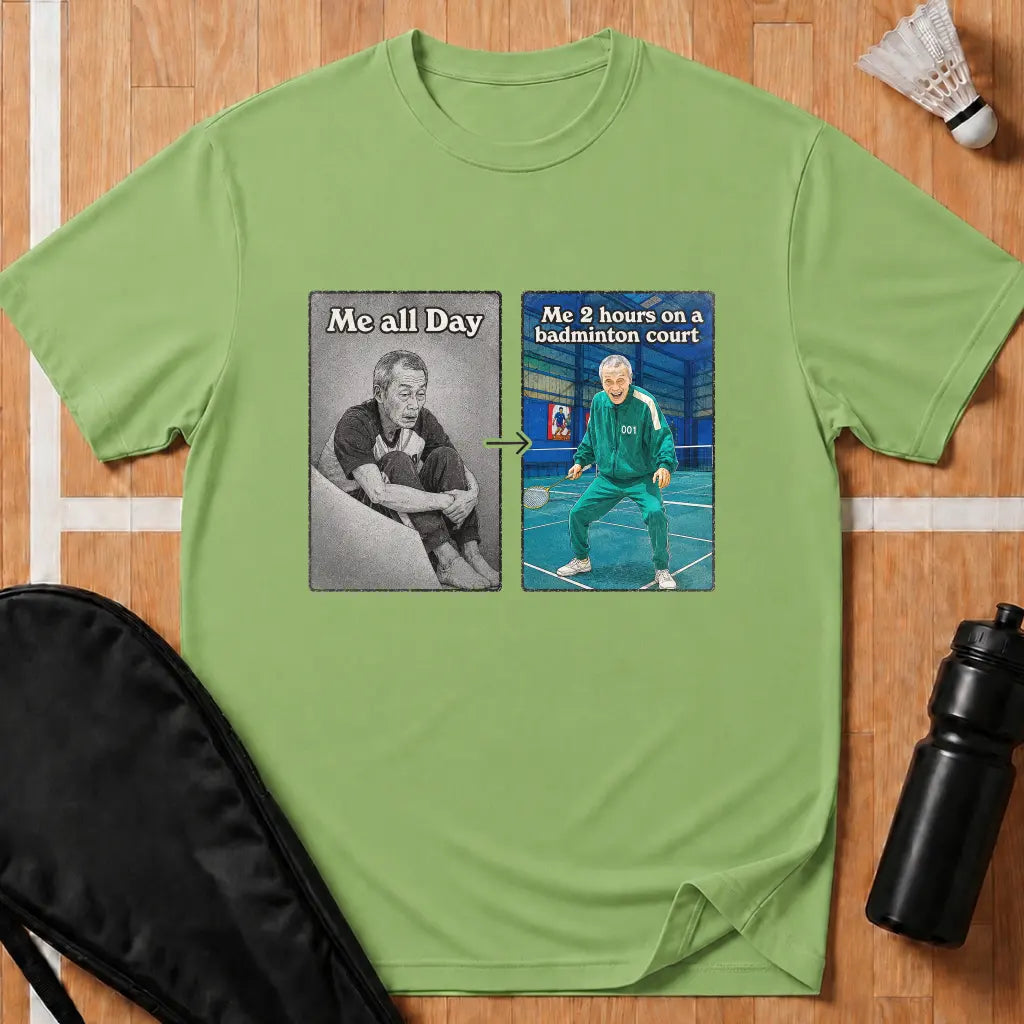 Me 2h On A Badminton Court T-Shirt